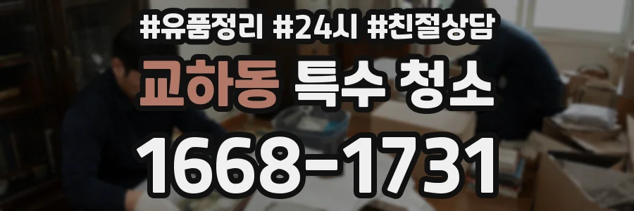 교하동 특수 청소