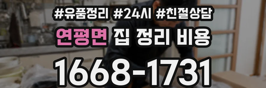 연평면 집 정리 비용