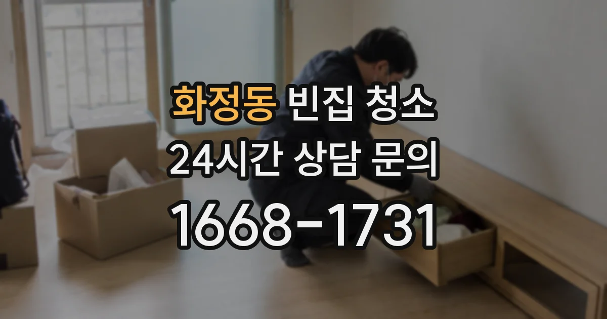 화정동 빈집 청소