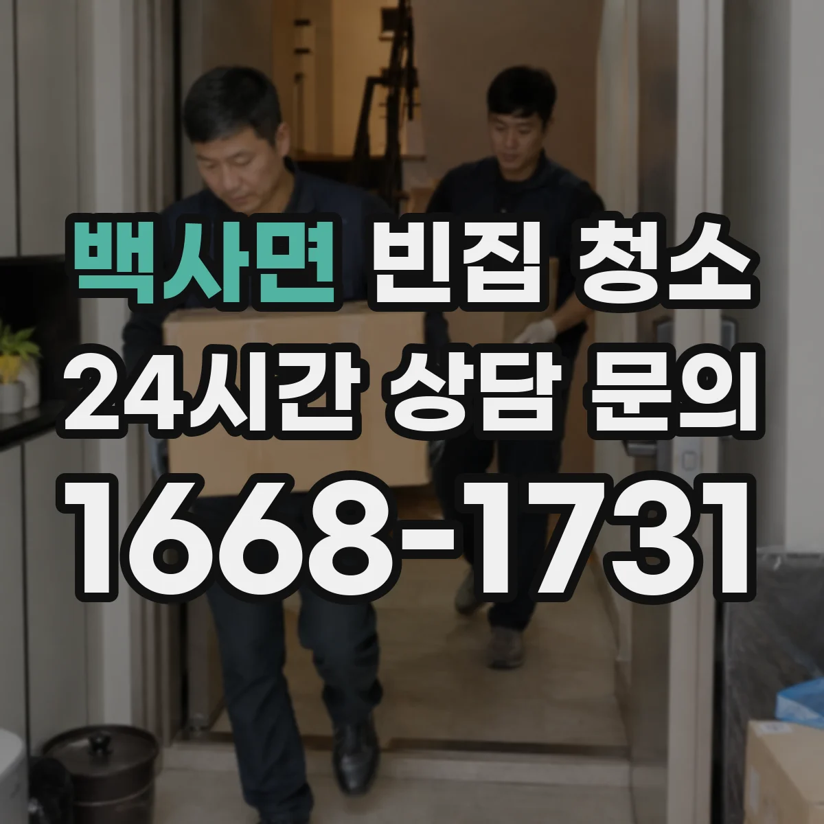 백사면 빈집 청소