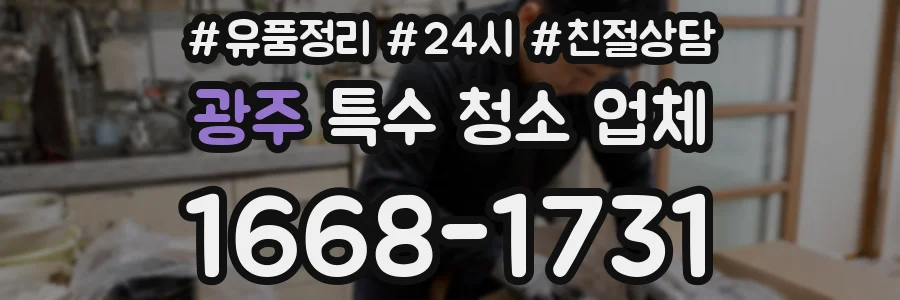 광주 특수 청소 업체