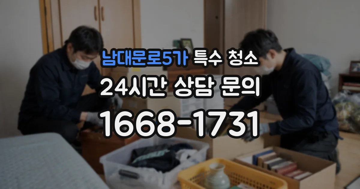 남대문로5가 특수 청소
