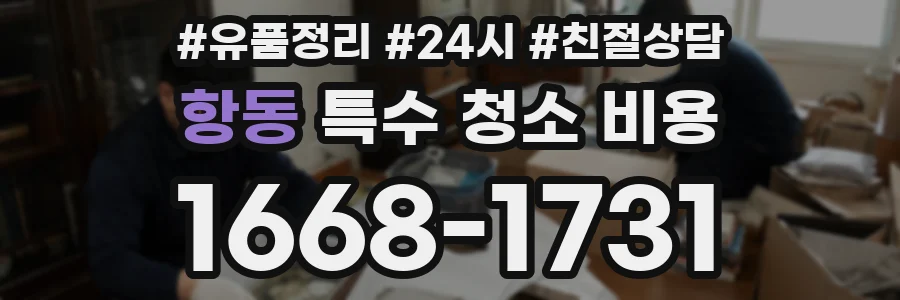 항동 특수 청소 비용