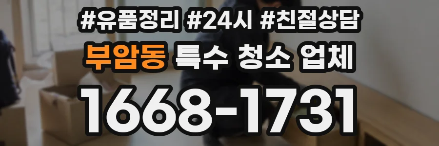 부암동 특수 청소 업체