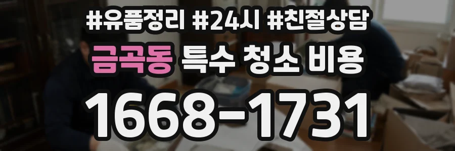금곡동 특수 청소 비용