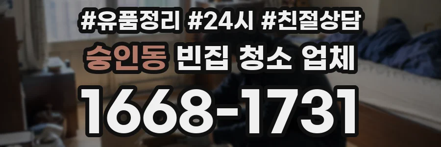 숭인동 빈집 청소 업체