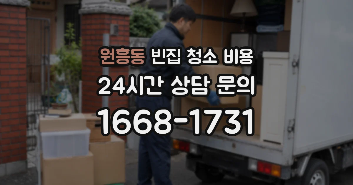 원흥동 빈집 청소 비용