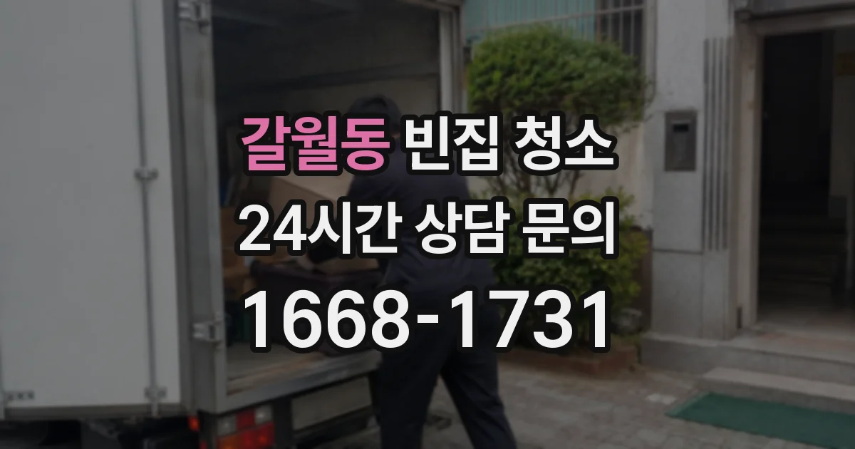 갈월동 빈집 청소