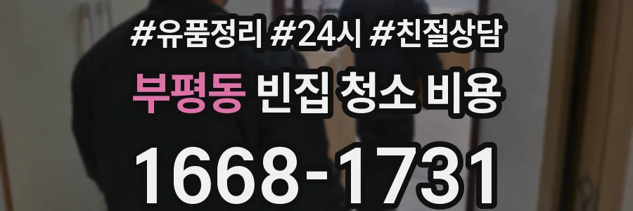 부평동 빈집 청소 비용