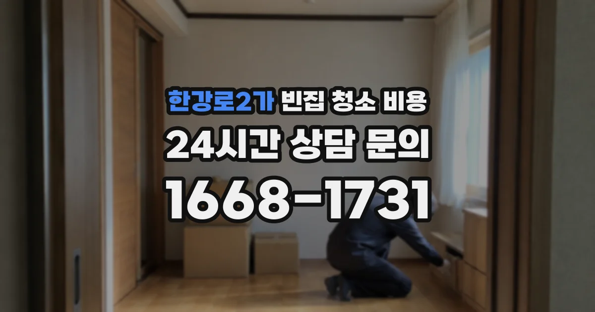 한강로2가 빈집 청소 비용