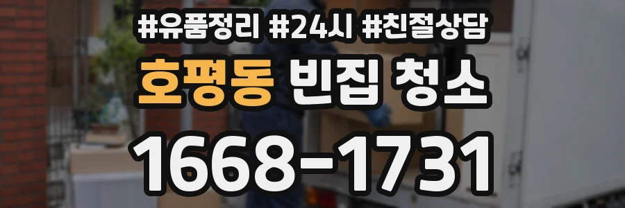 호평동 빈집 청소