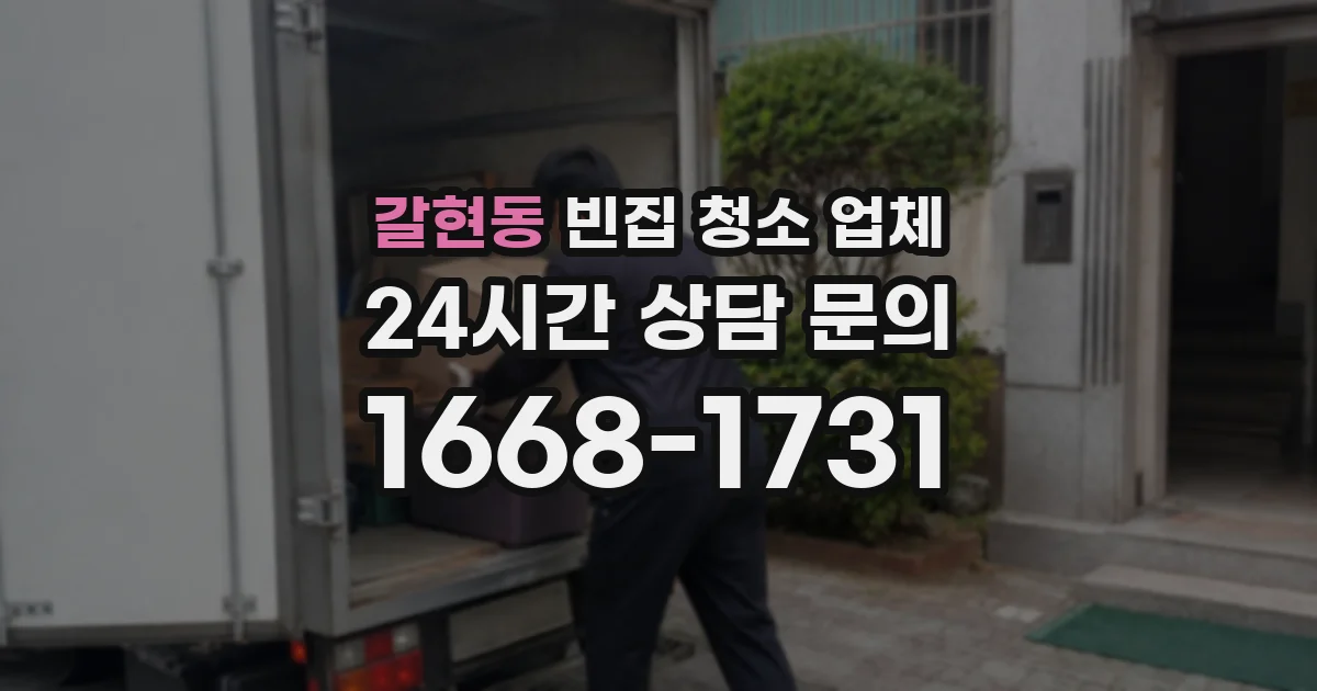 갈현동 빈집 청소 업체