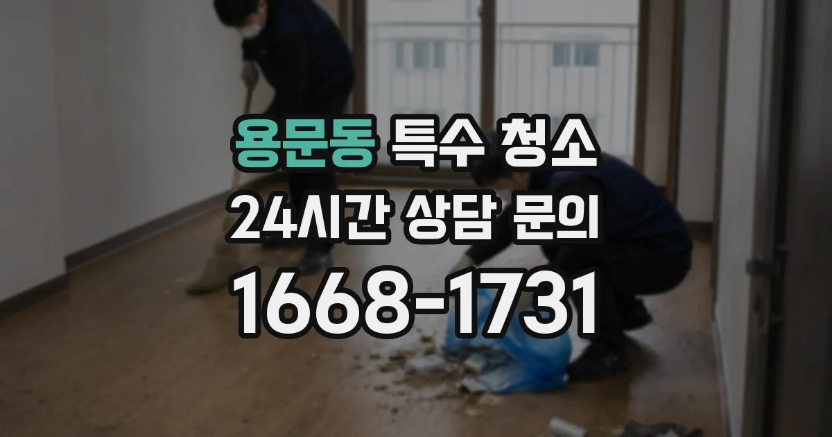 용문동 특수 청소