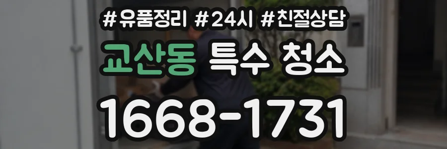 교산동 특수 청소