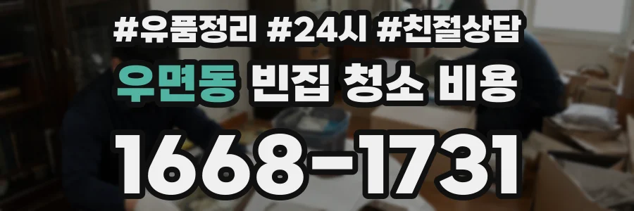 우면동 빈집 청소 비용