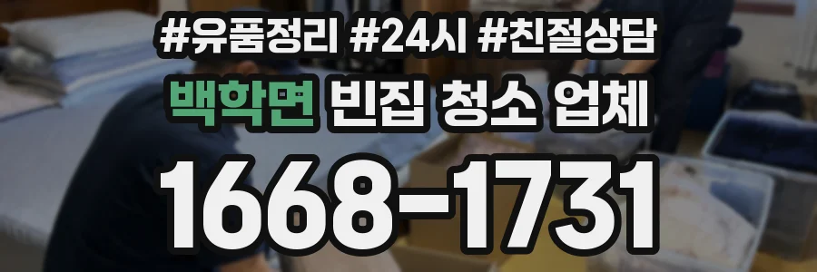 백학면 빈집 청소 업체