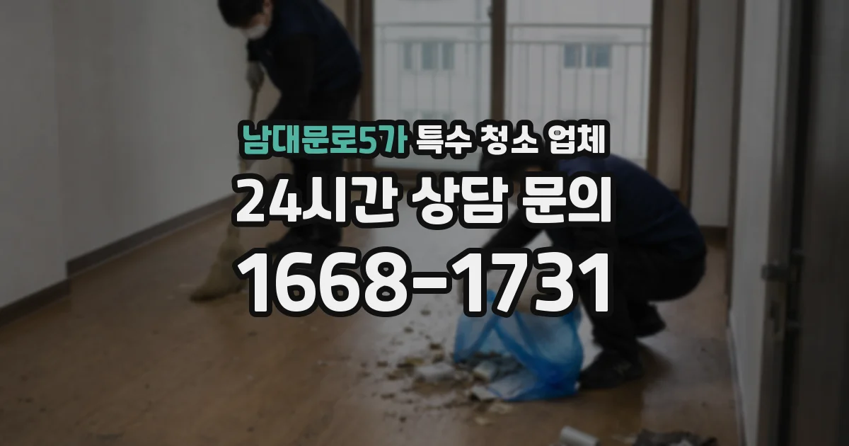 남대문로5가 특수 청소 업체