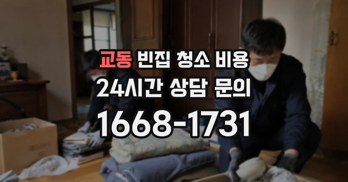 교동 빈집 청소 비용