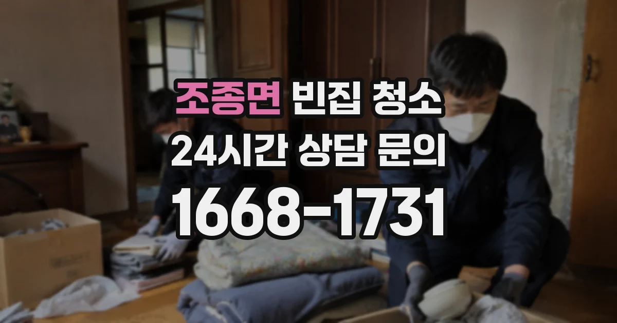 조종면 빈집 청소