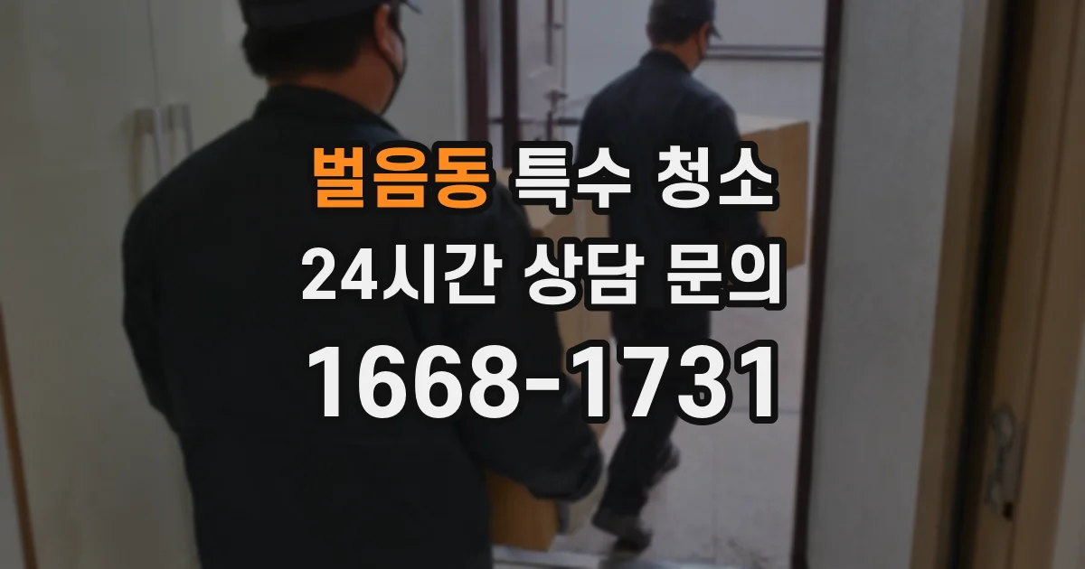 벌음동 특수 청소