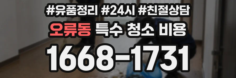오류동 특수 청소 비용