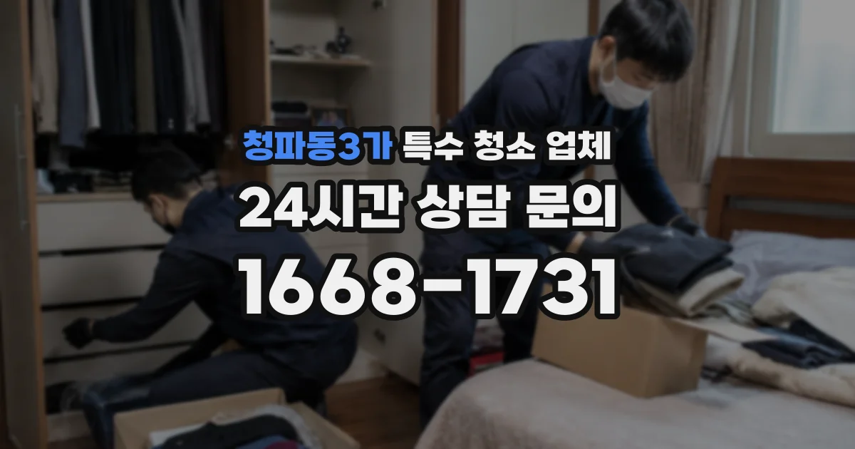 청파동3가 특수 청소 업체