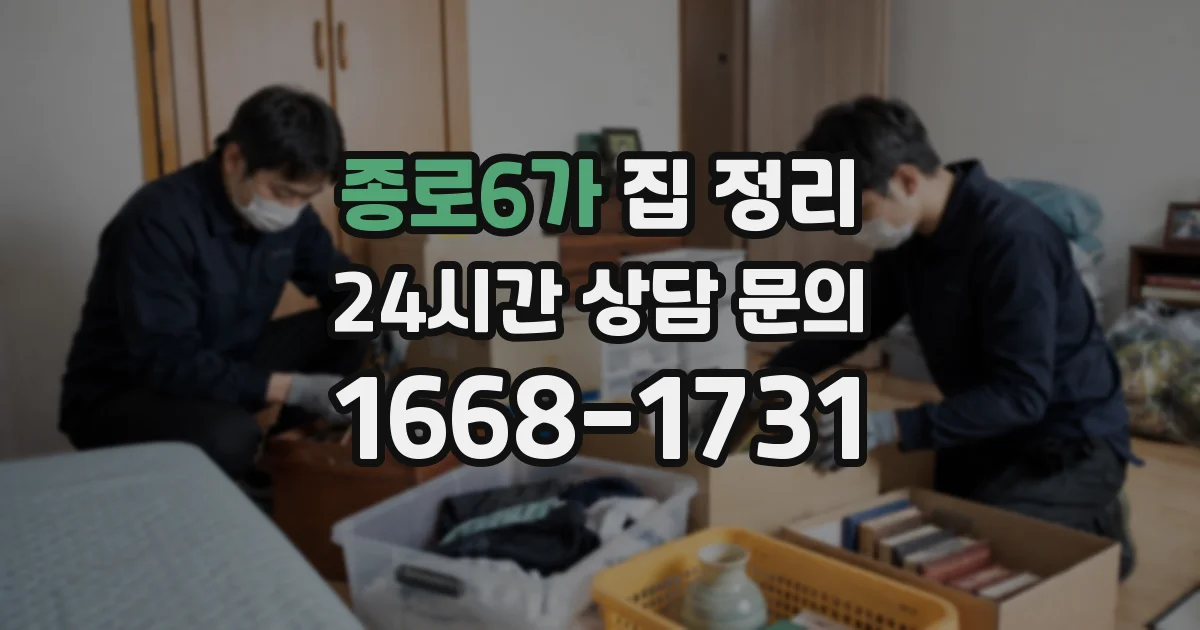 종로6가 집 정리