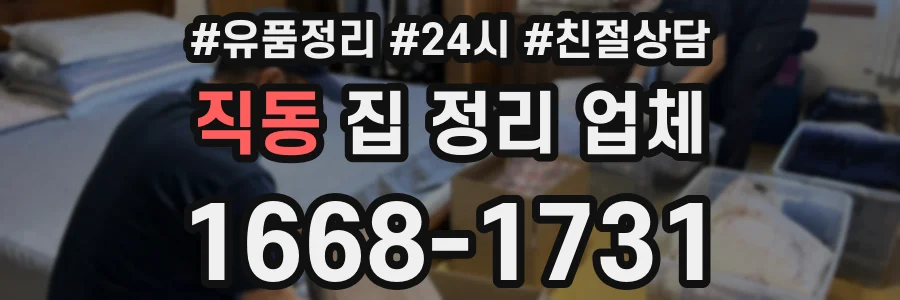 직동 집 정리 업체