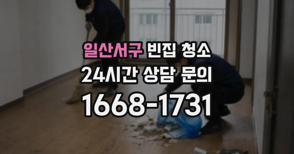 일산서구 빈집 청소