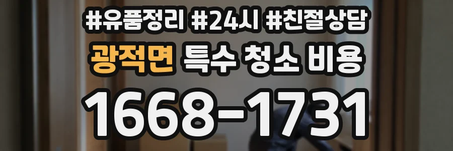 광적면 특수 청소 비용