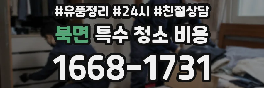 북면 특수 청소 비용