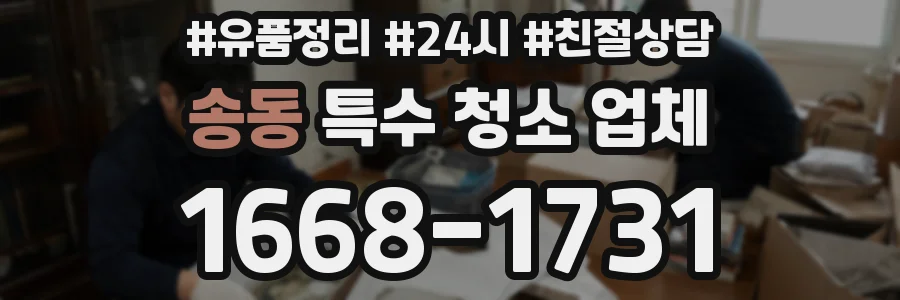 송동 특수 청소 업체