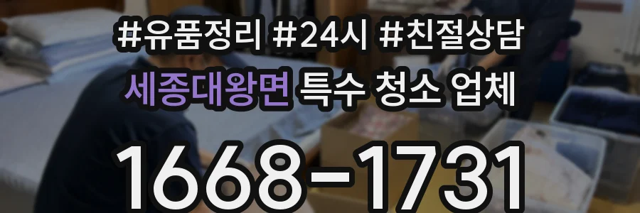 세종대왕면 특수 청소 업체
