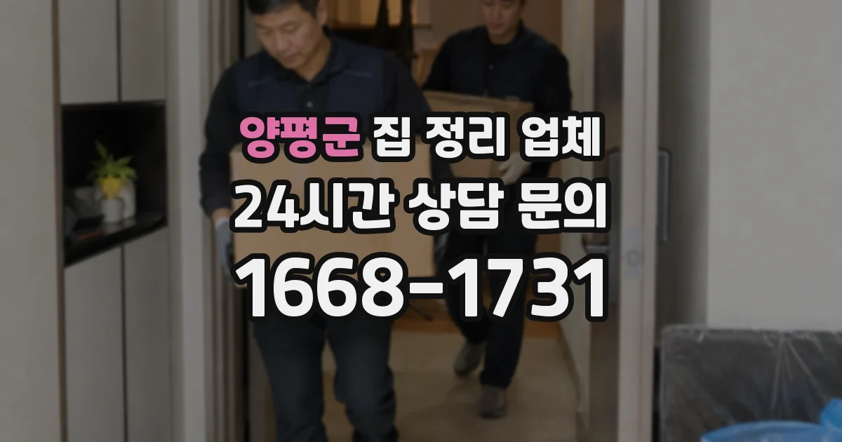 양평군 집 정리 업체