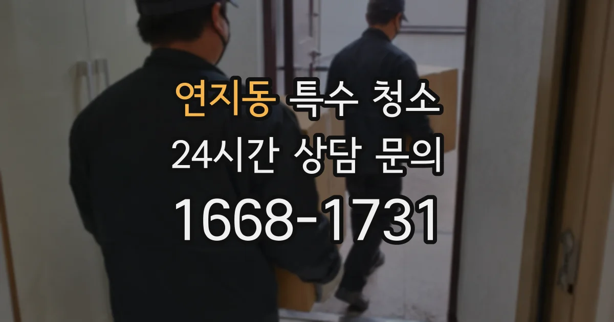 연지동 특수 청소