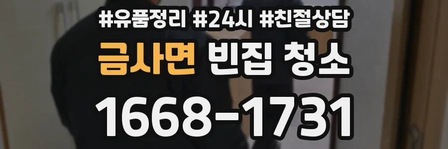 금사면 빈집 청소