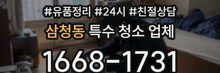 삼청동 특수 청소 업체