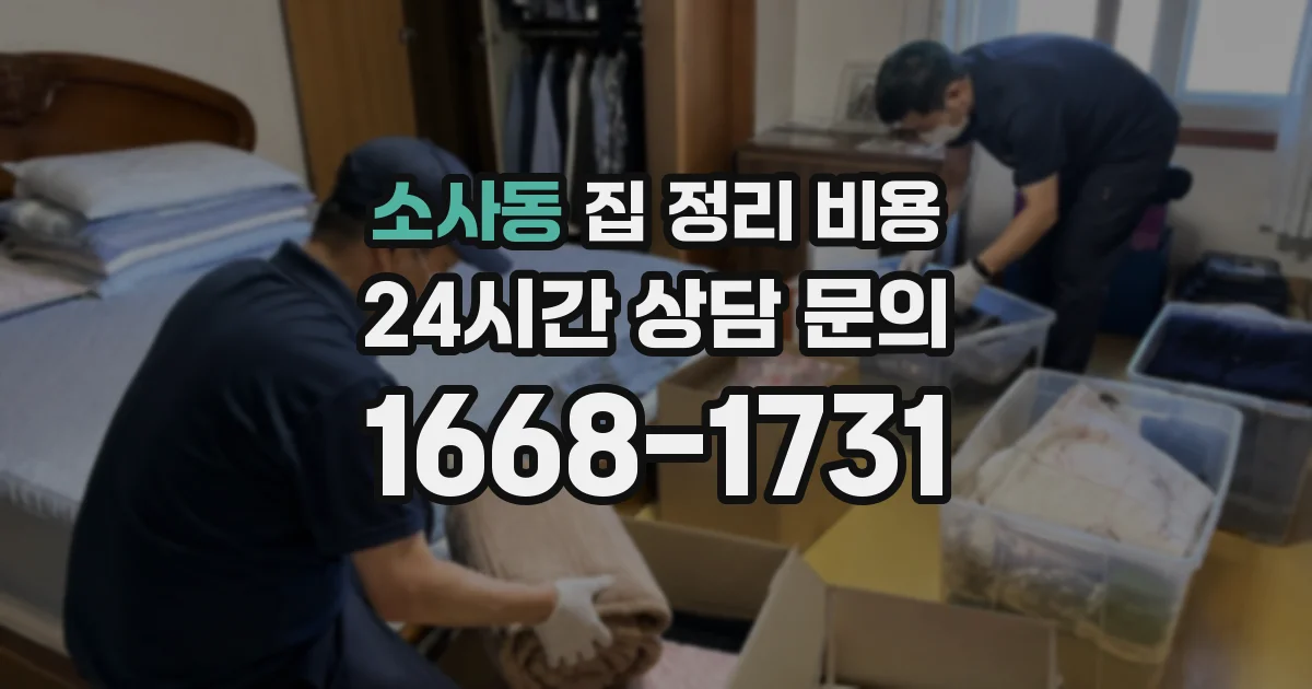 소사동 집 정리 비용