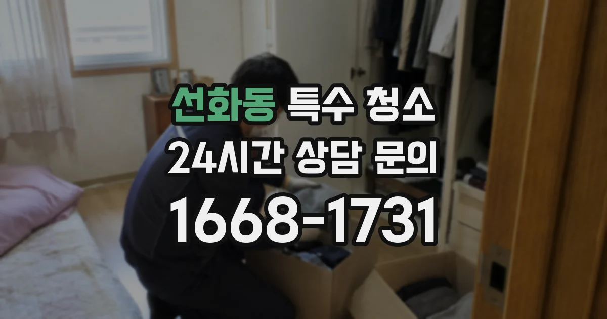 선화동 특수 청소