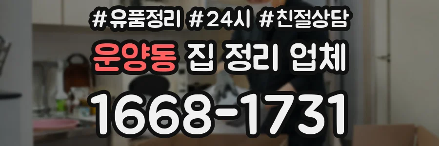 운양동 집 정리 업체