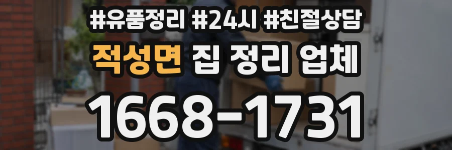 적성면 집 정리 업체