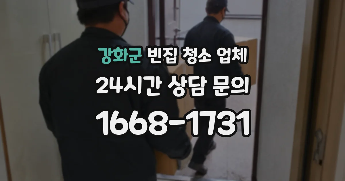강화군 빈집 청소 업체