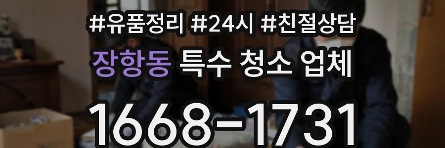 장항동 특수 청소 업체