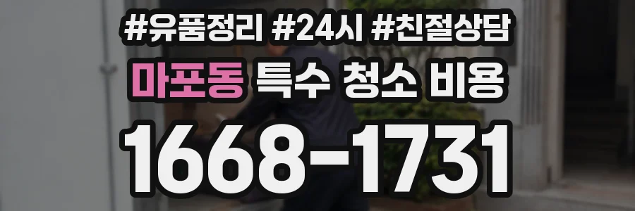 마포동 특수 청소 비용