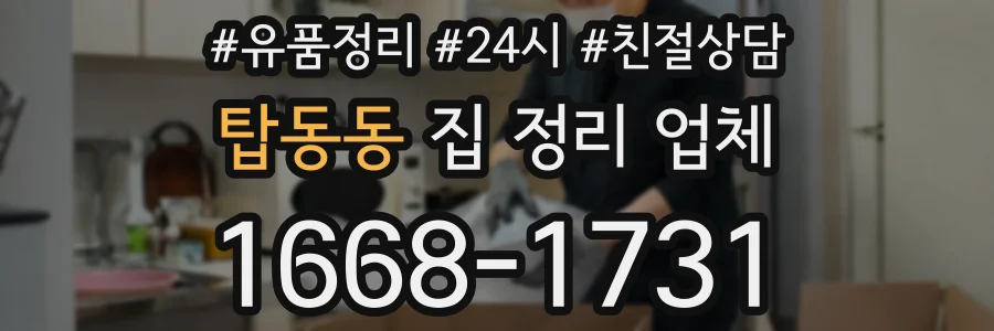 탑동동 집 정리 업체