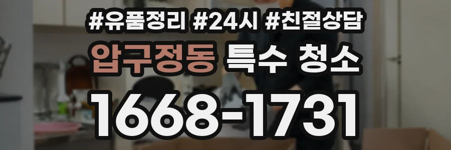 압구정동 특수 청소