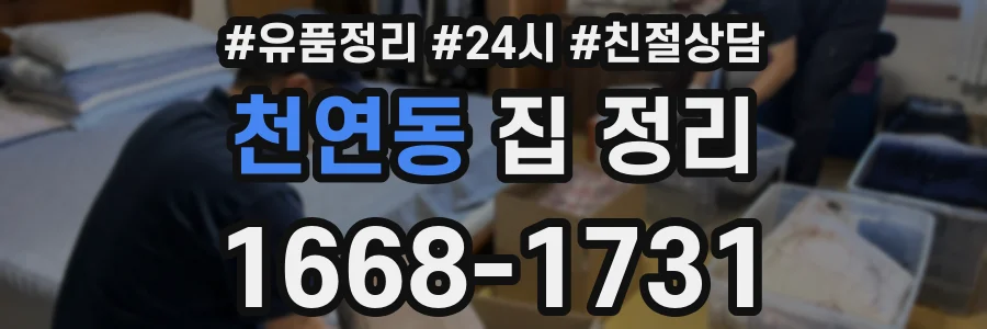 천연동 집 정리