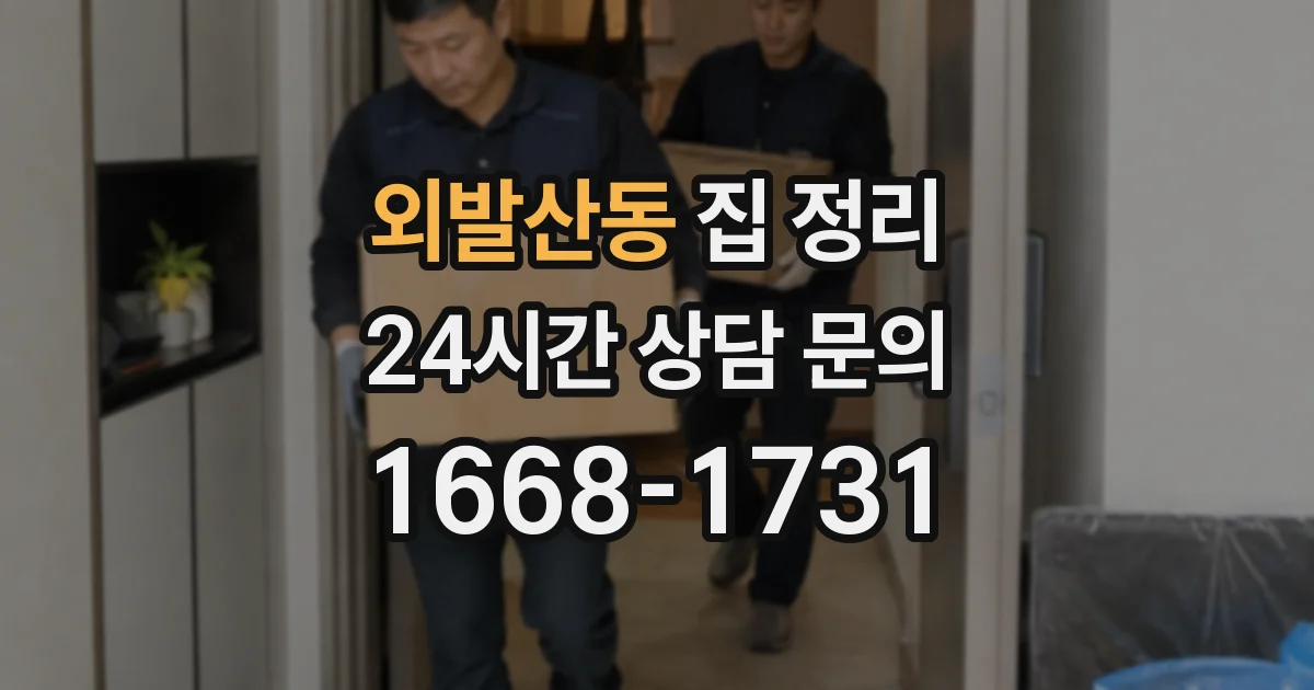 외발산동 집 정리
