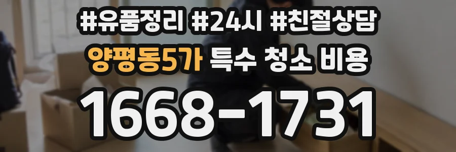 양평동5가 특수 청소 비용