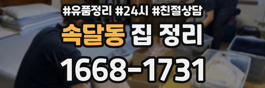 속달동 집 정리